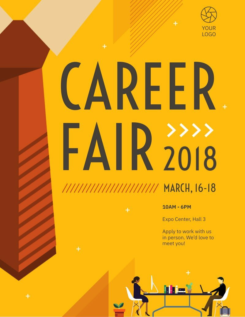 Career Fair Flyer  Piktochart Within Job Fair Flyer Template